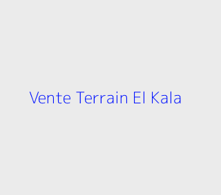 Vente Terrain  El-tarf